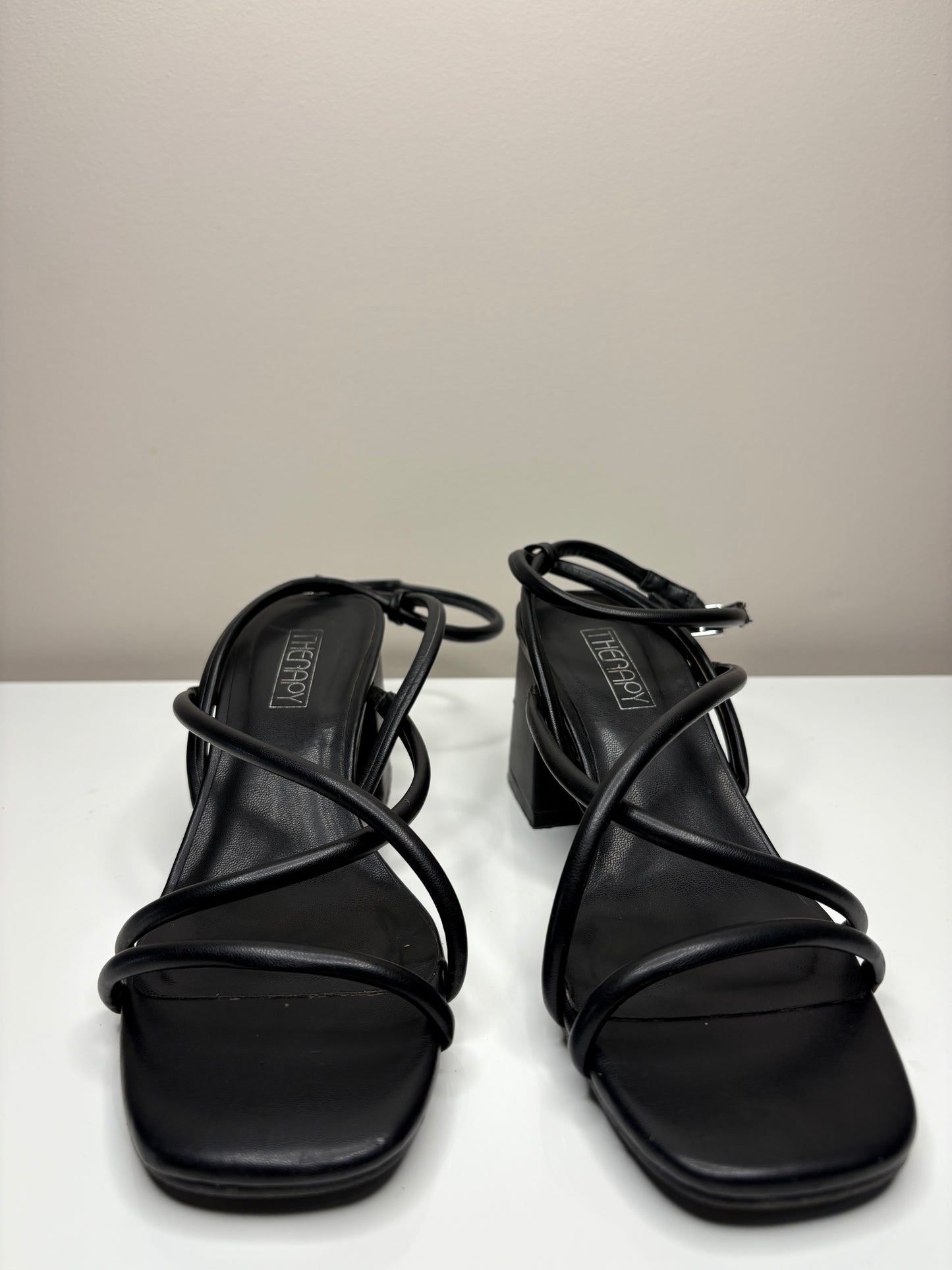 'Therapy' Harper Black Strap Heels