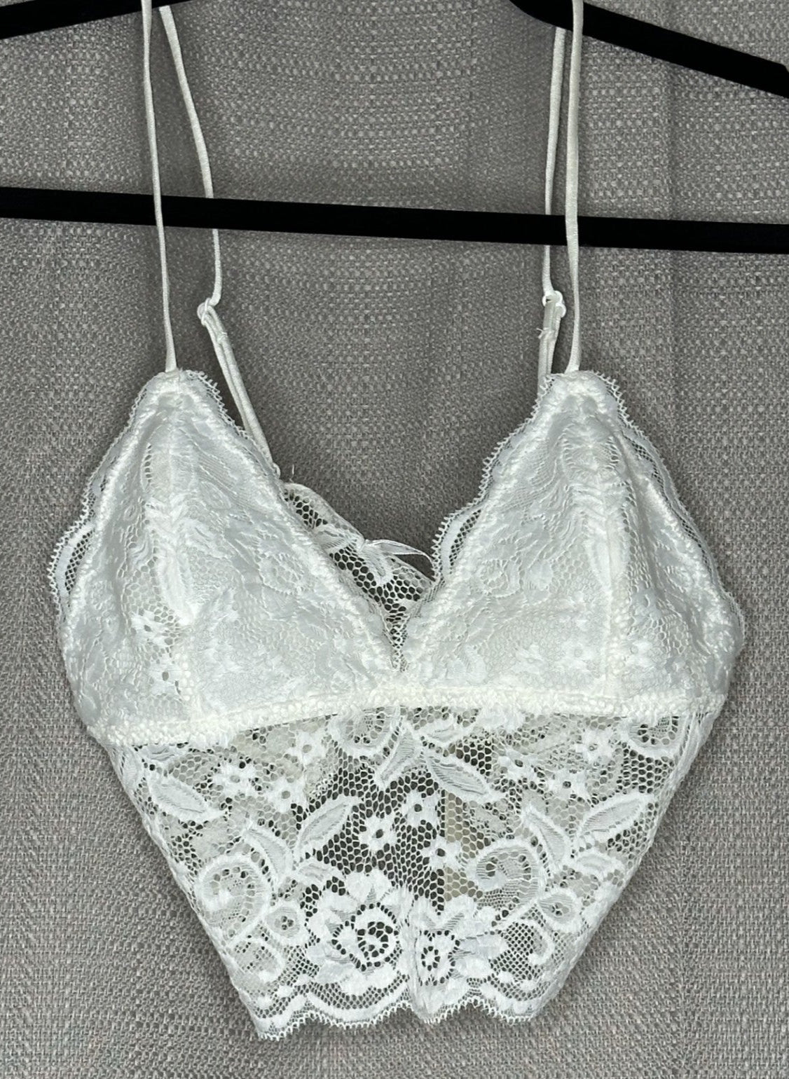 White lace bralette