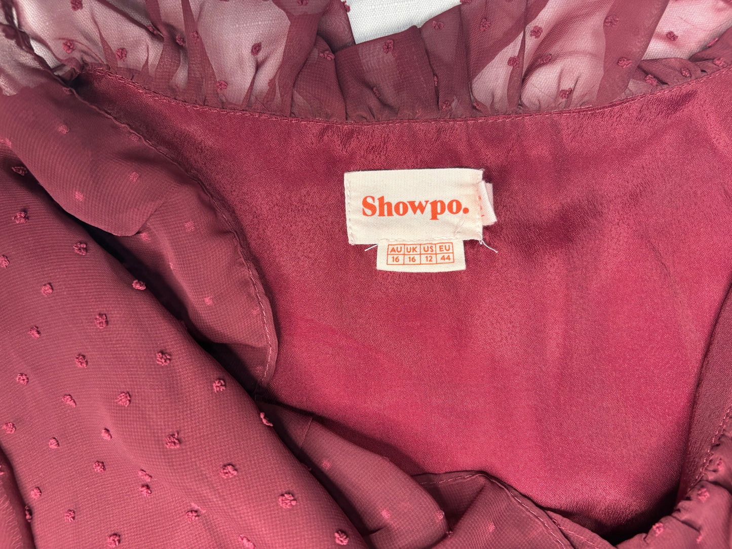 'Showpo' Burgundy Wrap Skater Dress