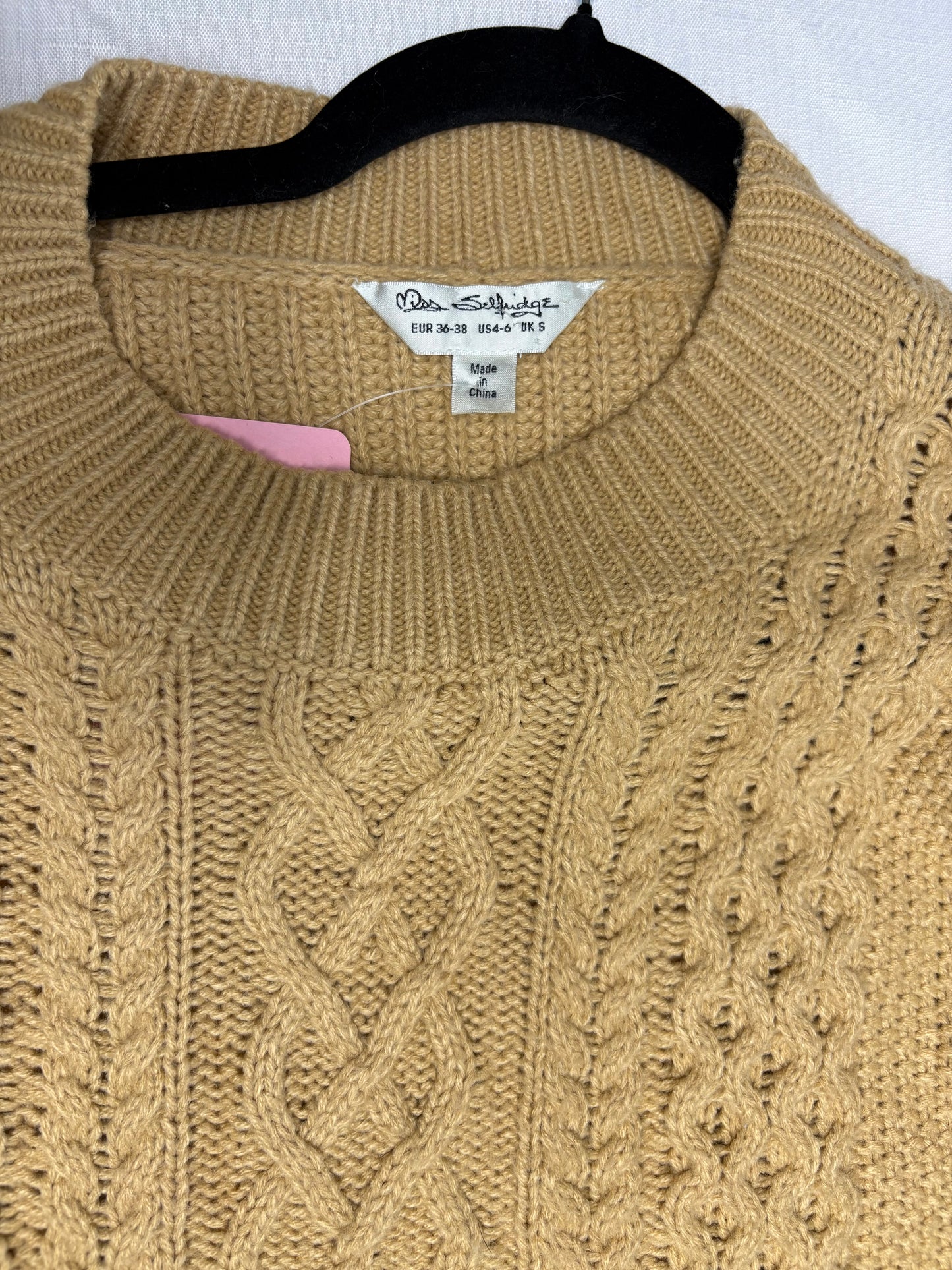 'Miss Selfridge' Cable Knit Jumper