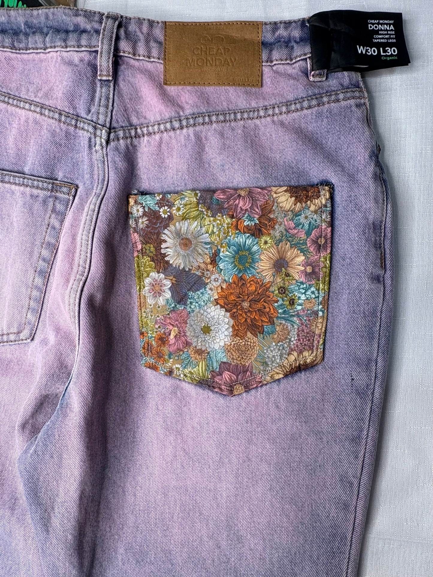 *NEW 'Cheap Monday' Donna Pink Wash Denim Jean