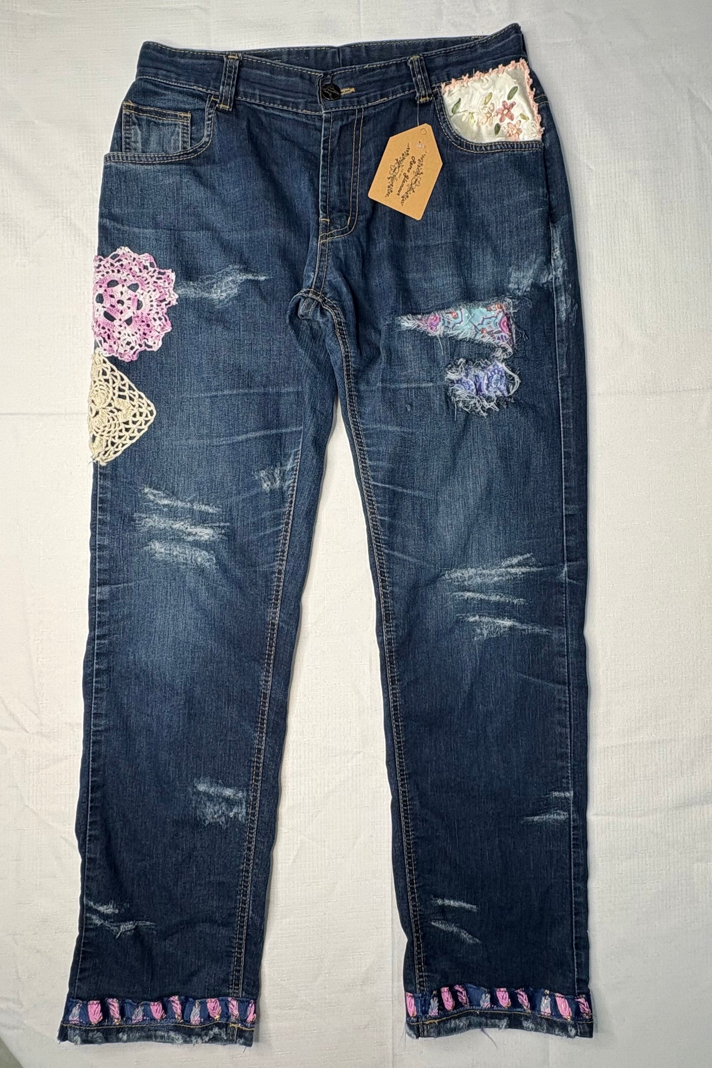 'DeMens Wing' Upcycled Denim Jeans