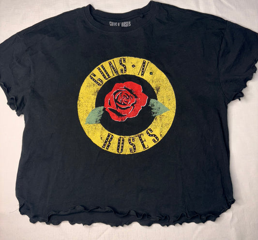 Vintage Upcycled Guns N Roses T-shirt Sz 18