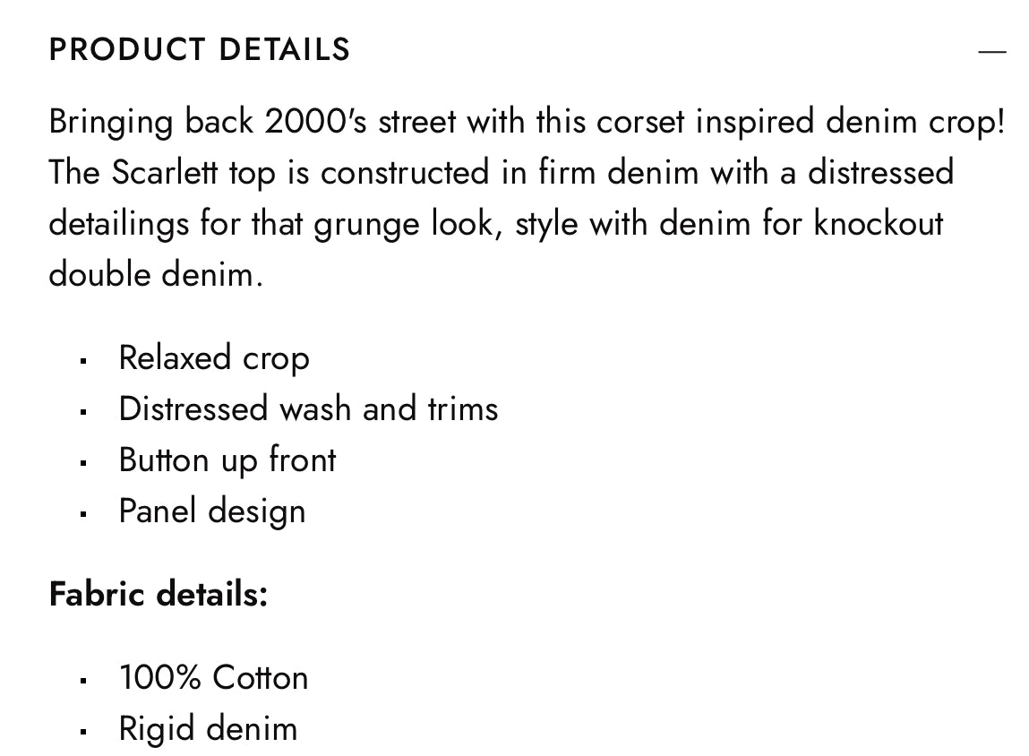 NEW 'Scarlett' Denim Grunge Wash Tank