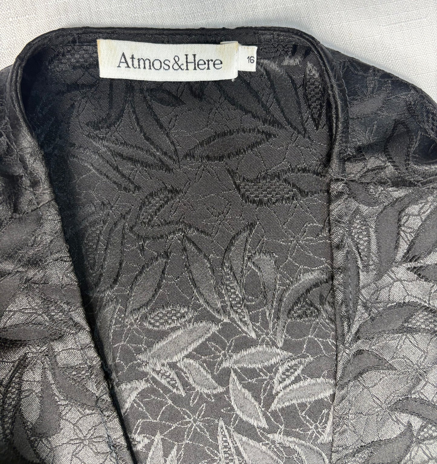 'Atmos & Here' Black Wrap Maxi Dress