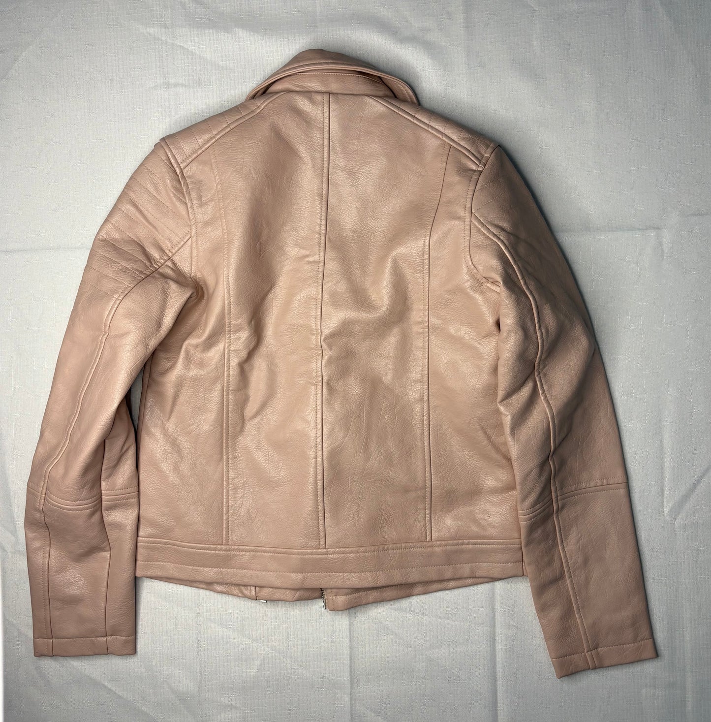 'Tilii' Pink Leather Jacket