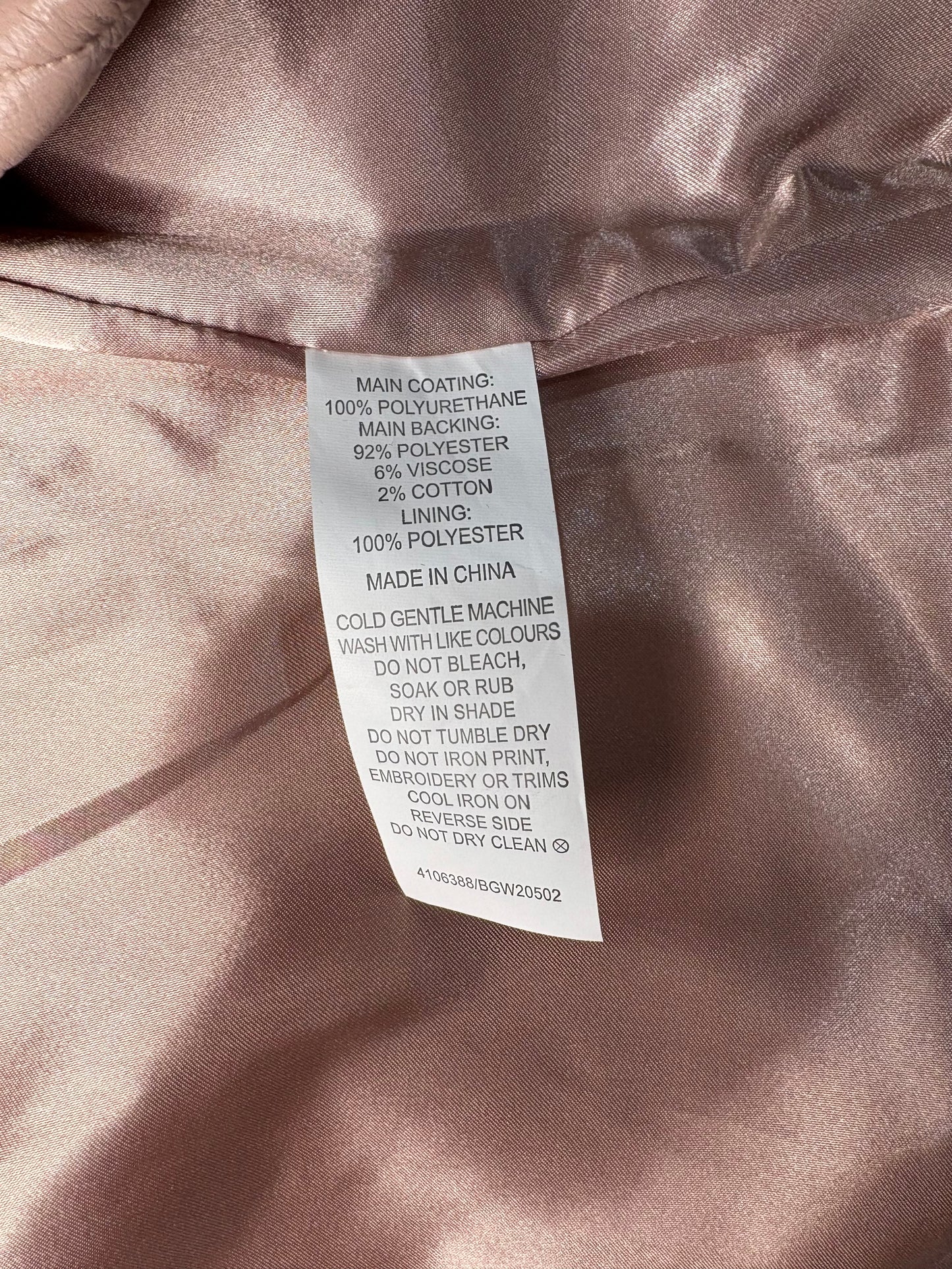 'Tilii' Pink Leather Jacket