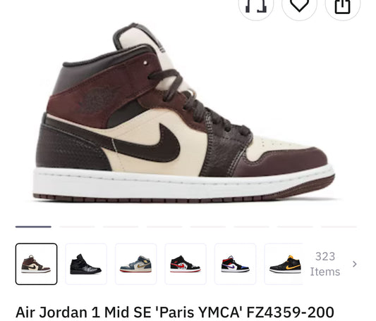Air Jordan 1 mid SE Paris YMCA