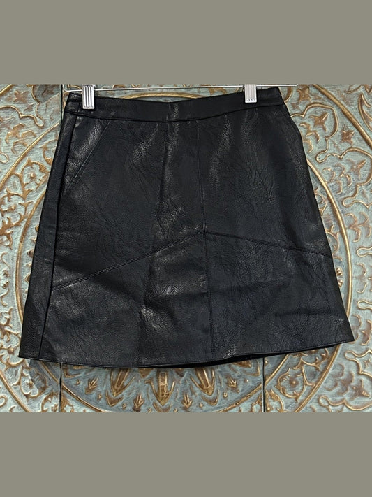 'Ally Fashion' A-line Leather Skirt