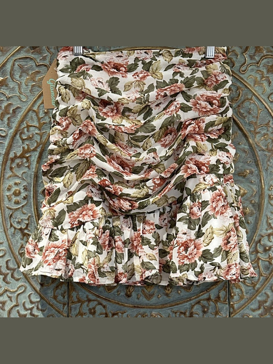 'Ally Fashion' Floral Ruffle Skirt