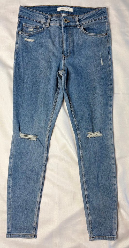 Anko Distressed Skinny Mid Rise Jeans Sz 12