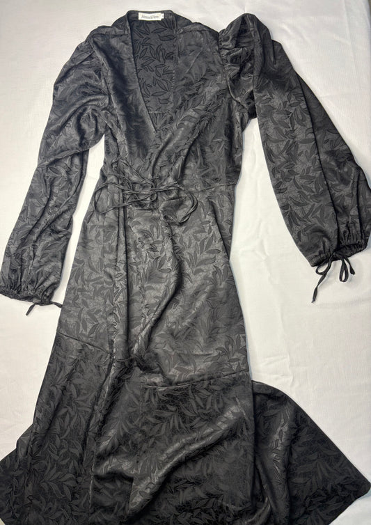 Atmos & Here Black Wrap Maxi Dress