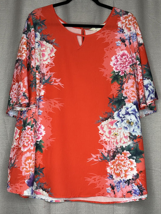 Orange floral top 