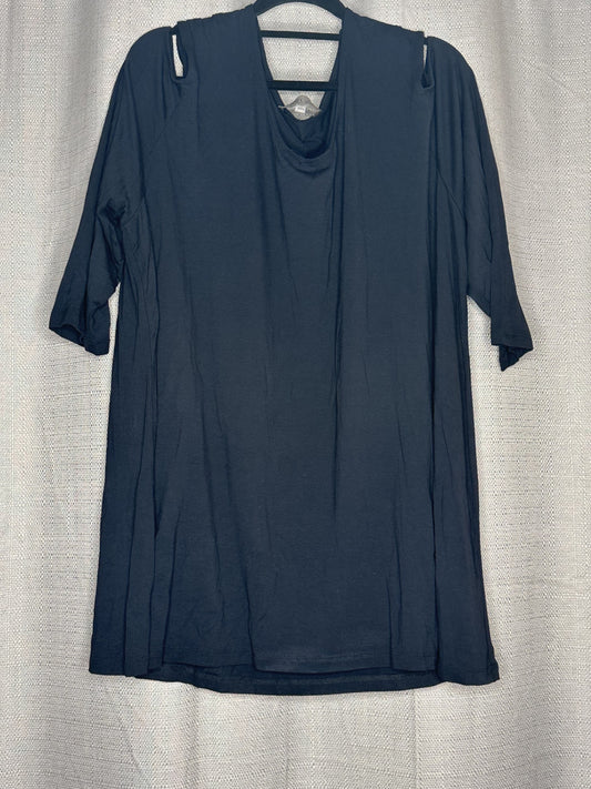 Black Open shouldered Long Top