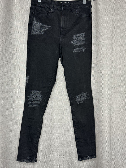 Black distressed skinny leg  jeans 