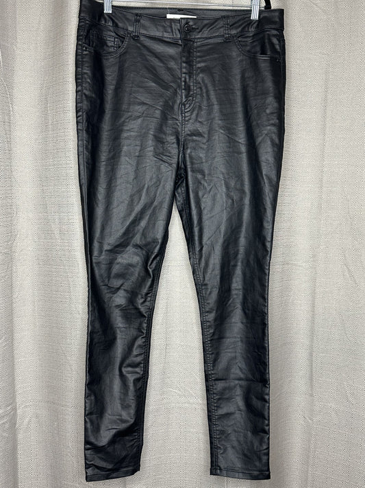 Black size 16  leather pants 