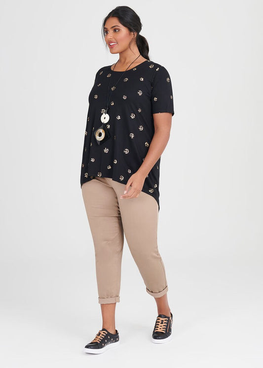 *NEW 'Virtuelle' Taking Shape Bamboo Spot Foil Blouse