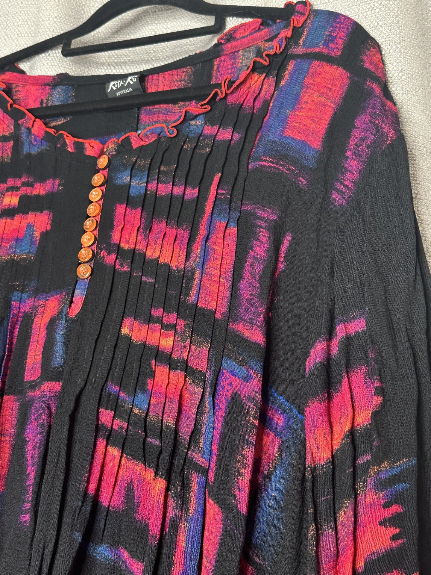 *NEW 'Kita-Ku' Abstract Ruffle Blouse