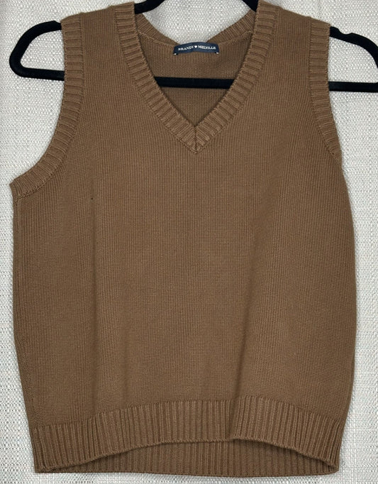 Brown sweater vest 