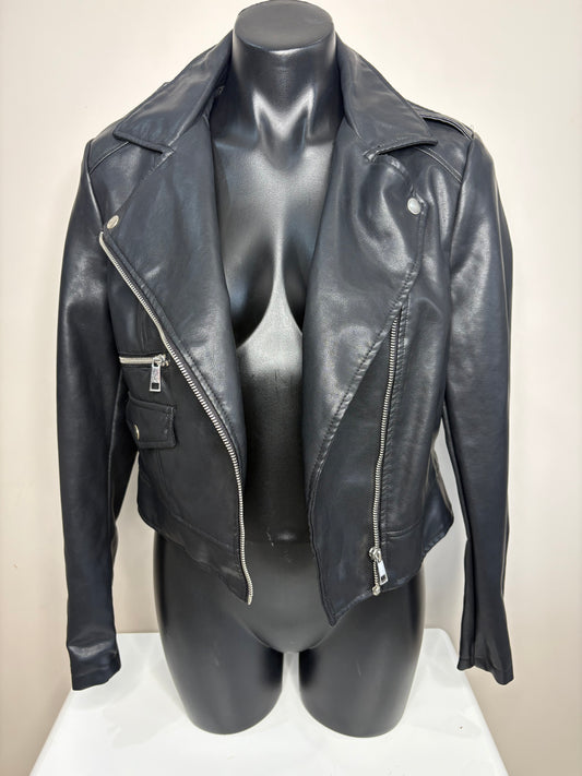 'Cotton On' Black Leather Jacket