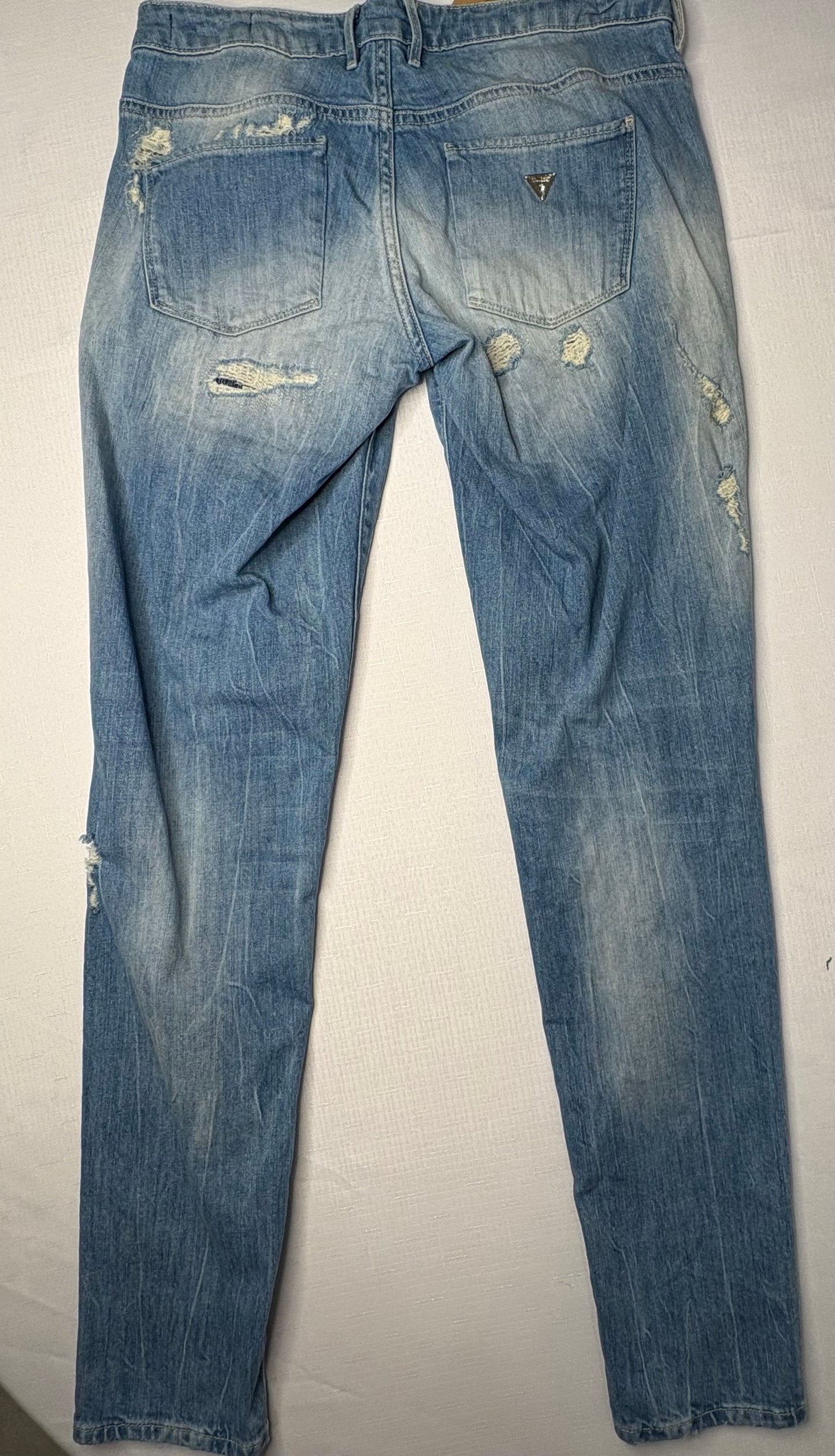 'Guess' Straight Leg Distressed Jeans SZ Small