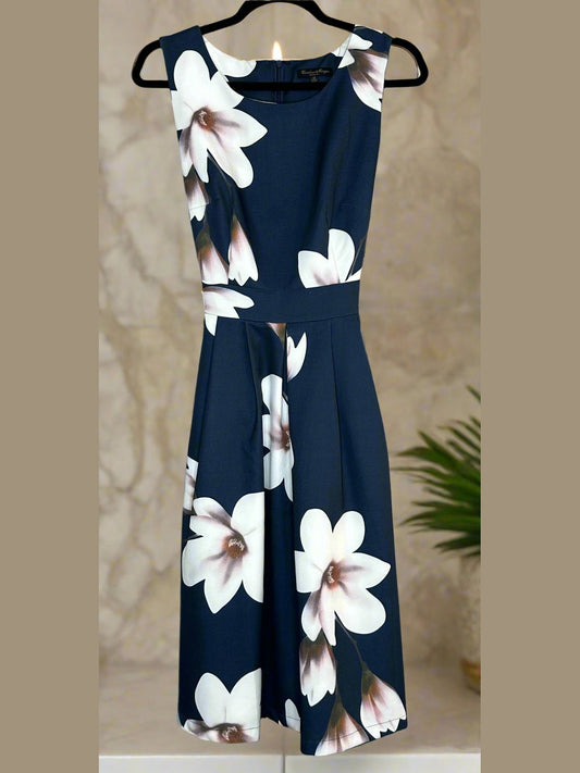 'Caroline Morgan Australia' Navy Floral Dress