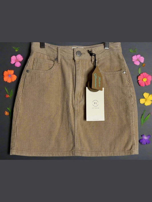 'Cotton On' Cream Corduroy Skirt