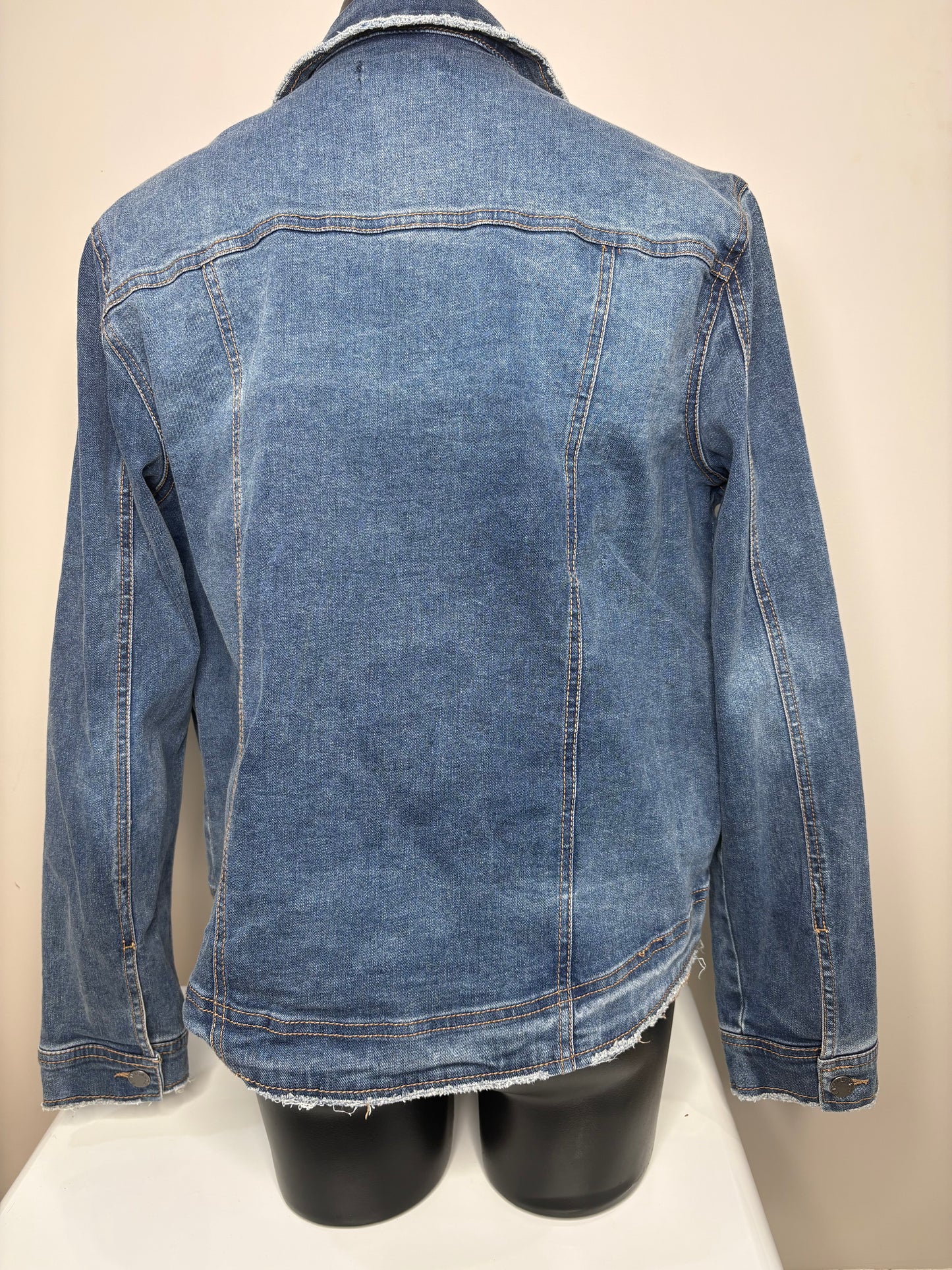 'Betty Basics' Soft Distressed Denim Jacket