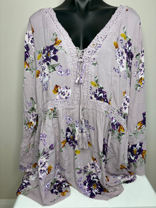 *NEW 'Isobelle' Lilac Floral Blouse