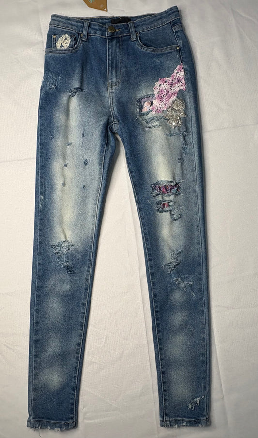 Embroidered Denim 'Ava & Ever' Jeans
