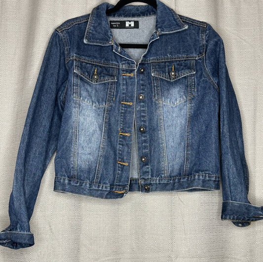 Dark Blue denim jacket w/ faded sections