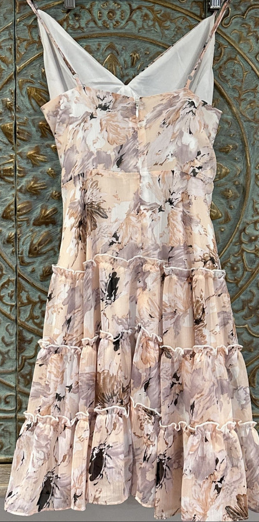 'Ally Fashion' Floral Ruffle Dress