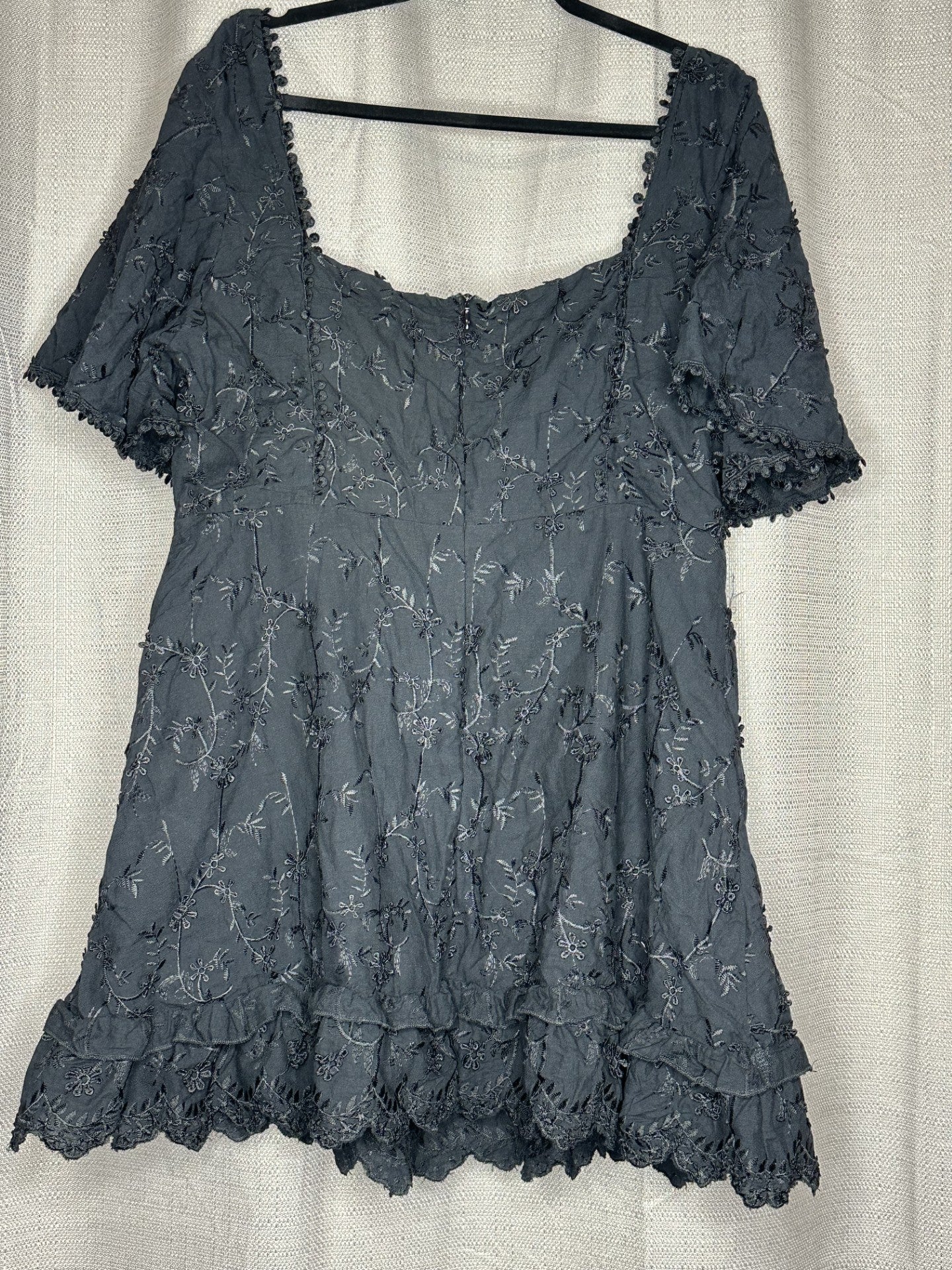 'Showpo' Black Floral Skater Dress