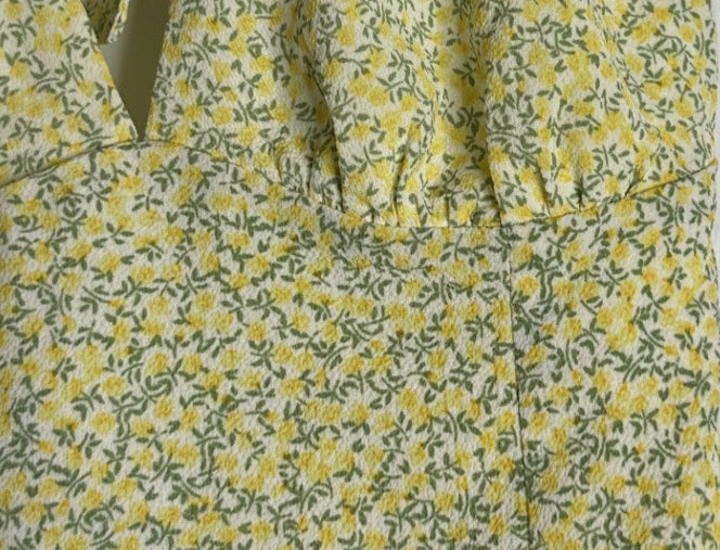 *NEW 'H&M' Yellow Floral Halter Neck Dress