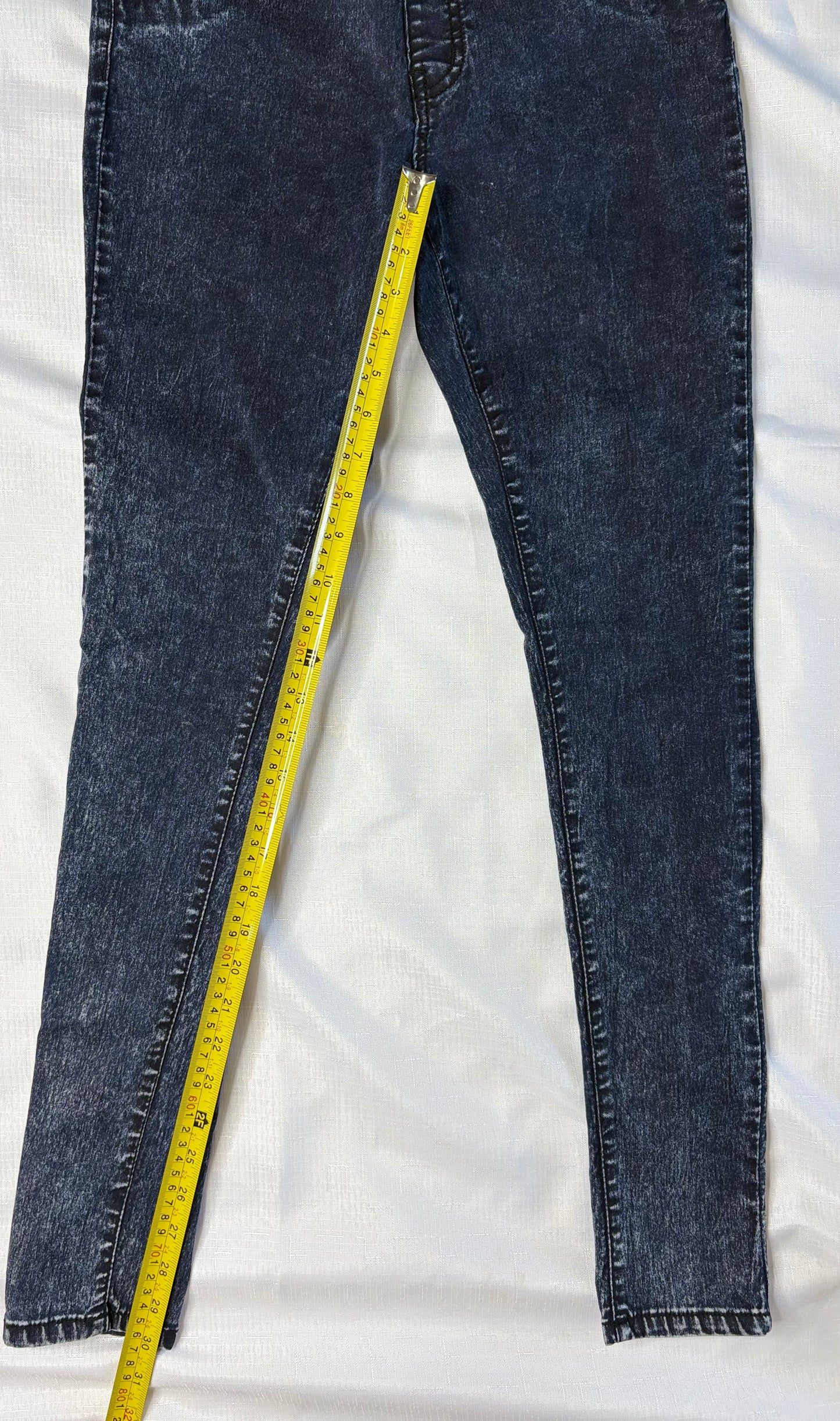 'Free Fusion' Black Acid Wash Skinny Jeans