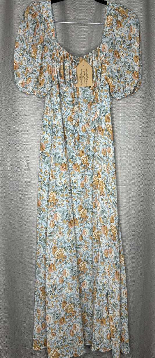 Floral-patterned  short sleeve dress 