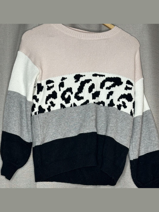 'Frankie & Co' Animal Print Knit Jumper