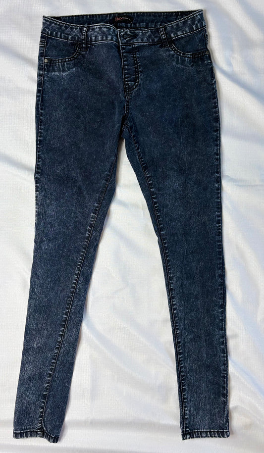 Free Fusion Black Acid Wash Jeans 12/14