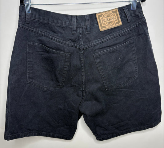 'Blue Ridge' Black Denim Shorts
