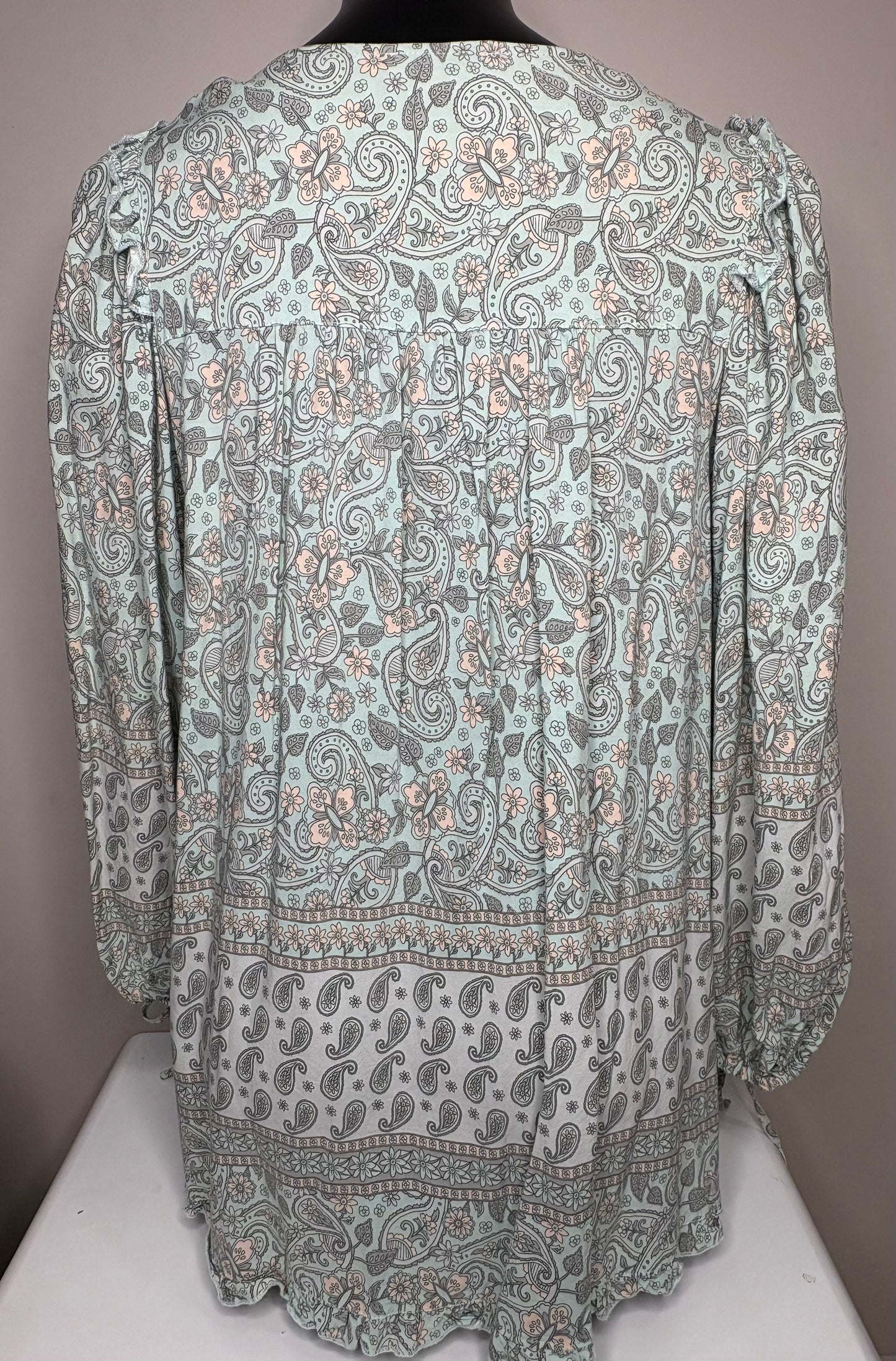 'JAASE' Mint Floral Blouse