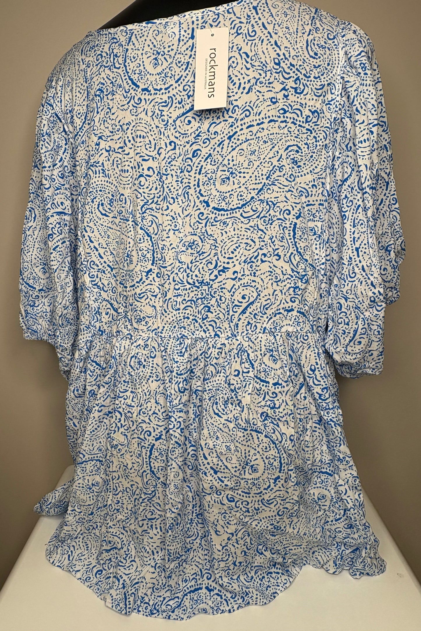 *NEW* 'Rockmans' Blue Boho Blouse