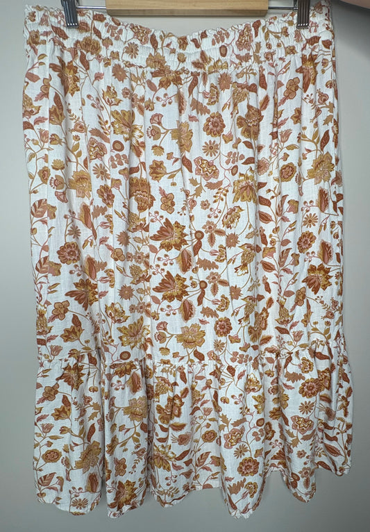 Autumn Linen Maxi Skirt