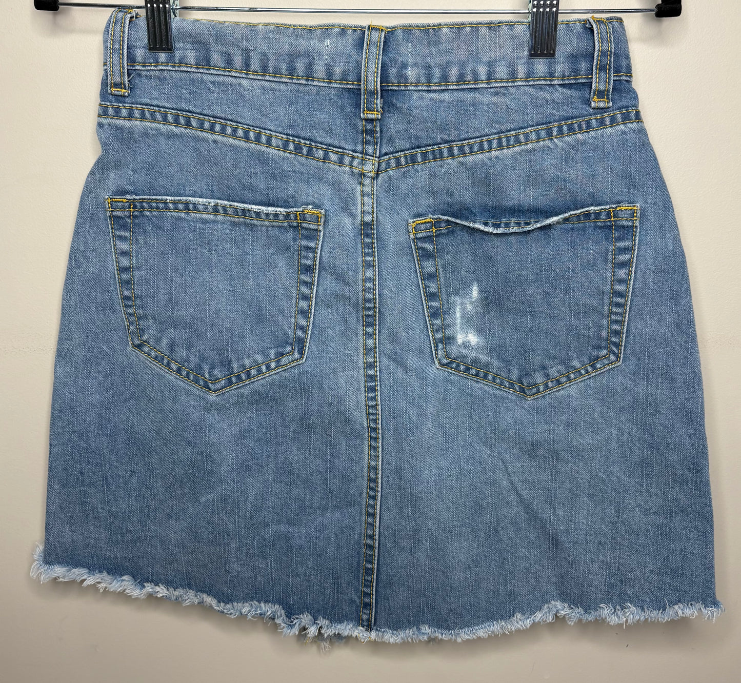 'The Fated' Distressed Denim Skirt