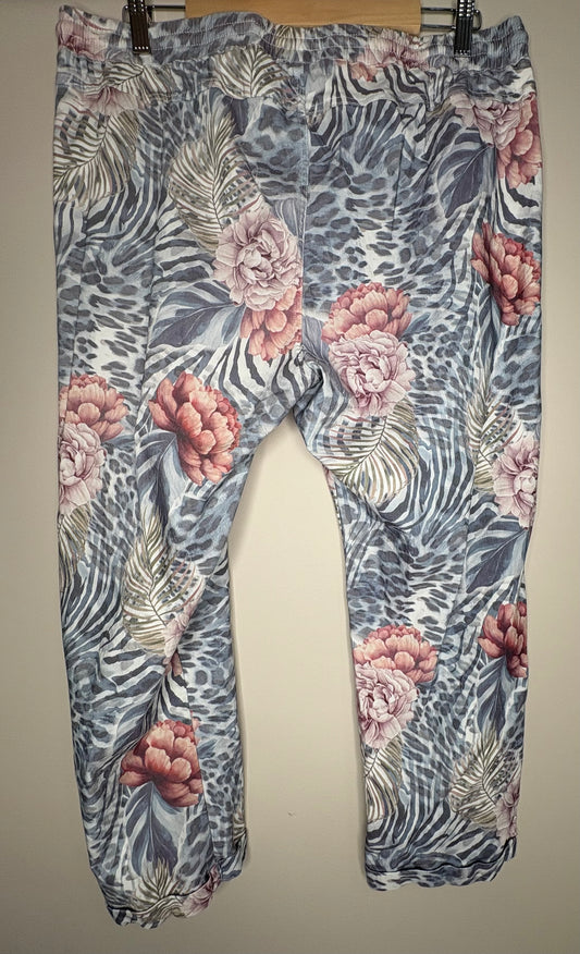 Summer Leopard & Floral Print Pants