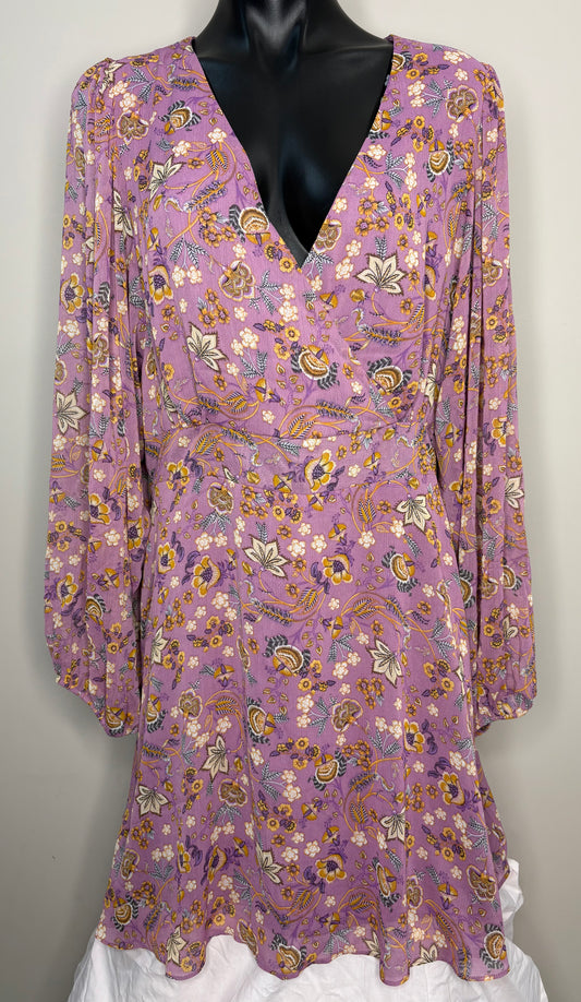 City Chic Baroque Purple Dress