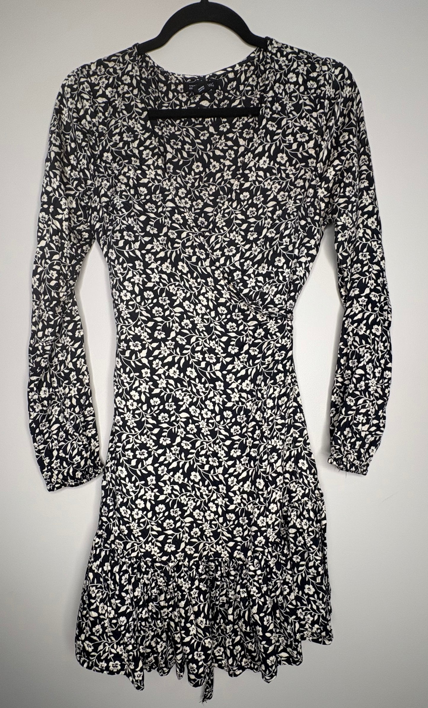 'Billabong' Floral Wrap Skater Dress