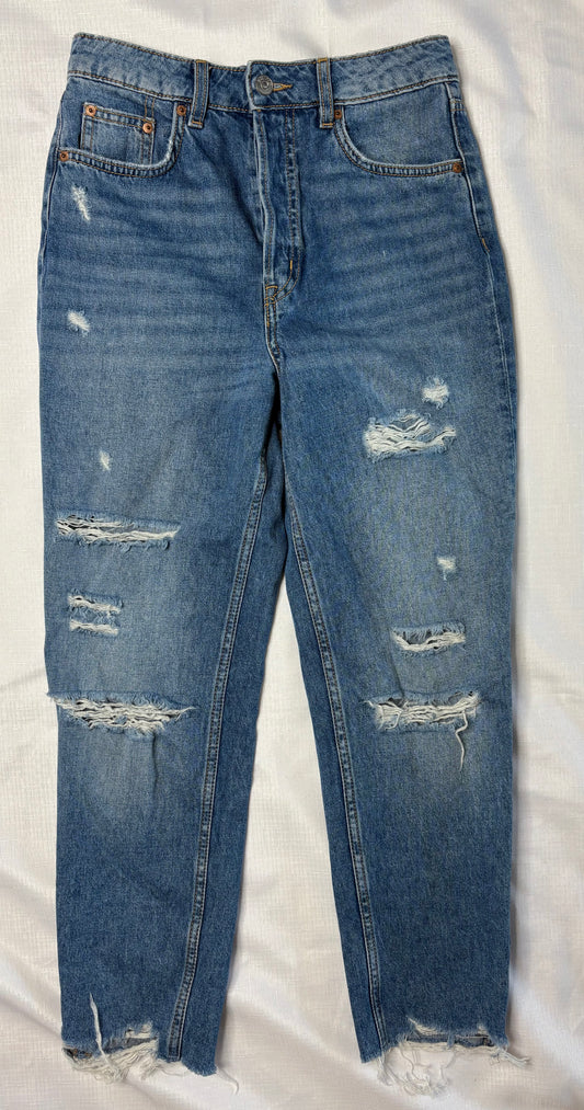 H & M Frayed/ Distressed Jeans Sz 8