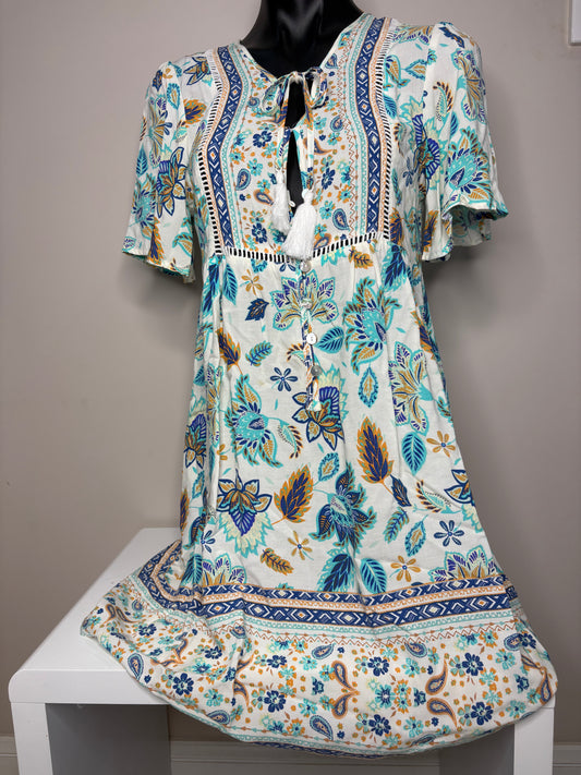 *NEW 'Mylk The Label' Blue Patterned Dress