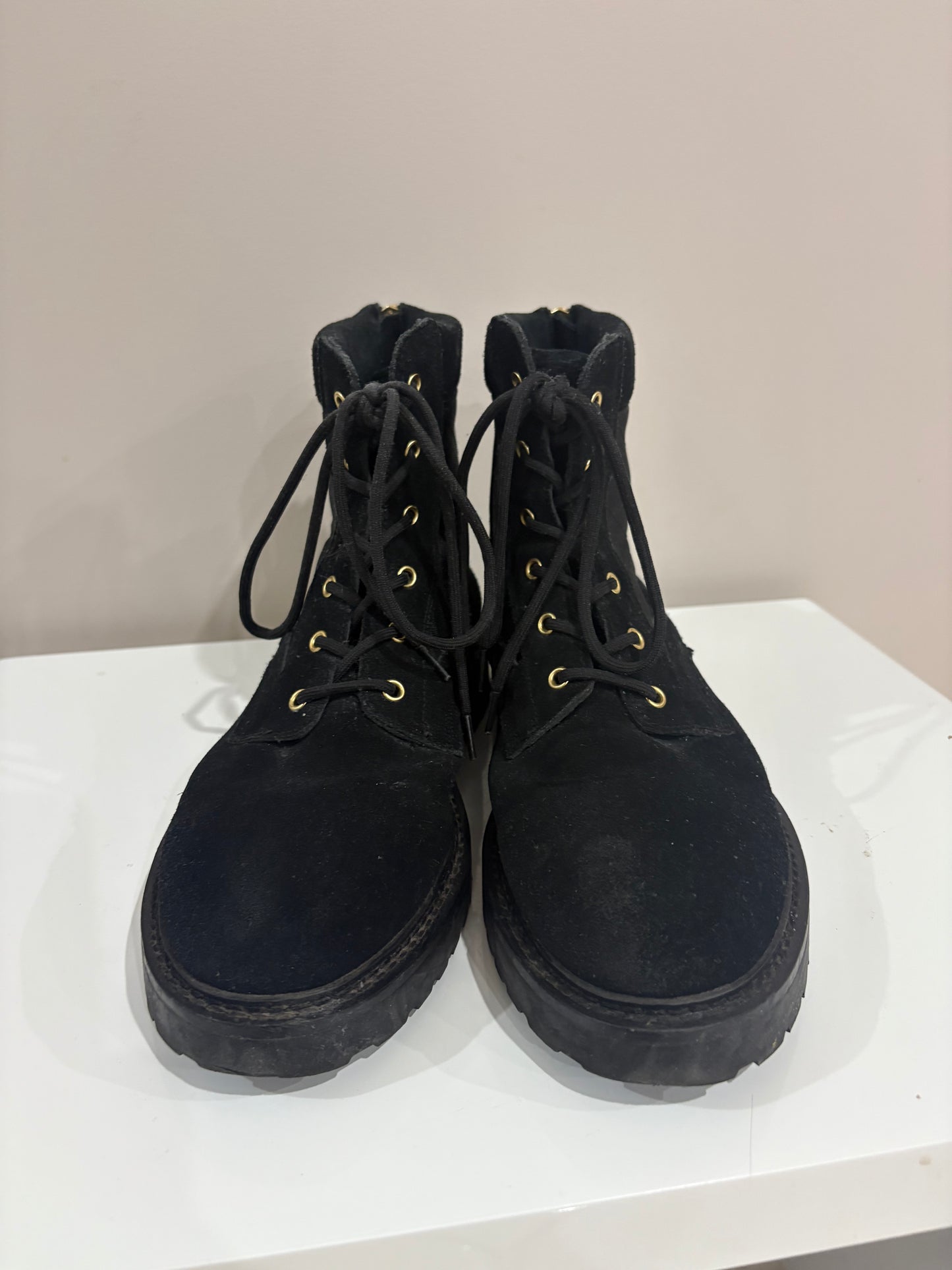 'St Morta' Black Suede Boots