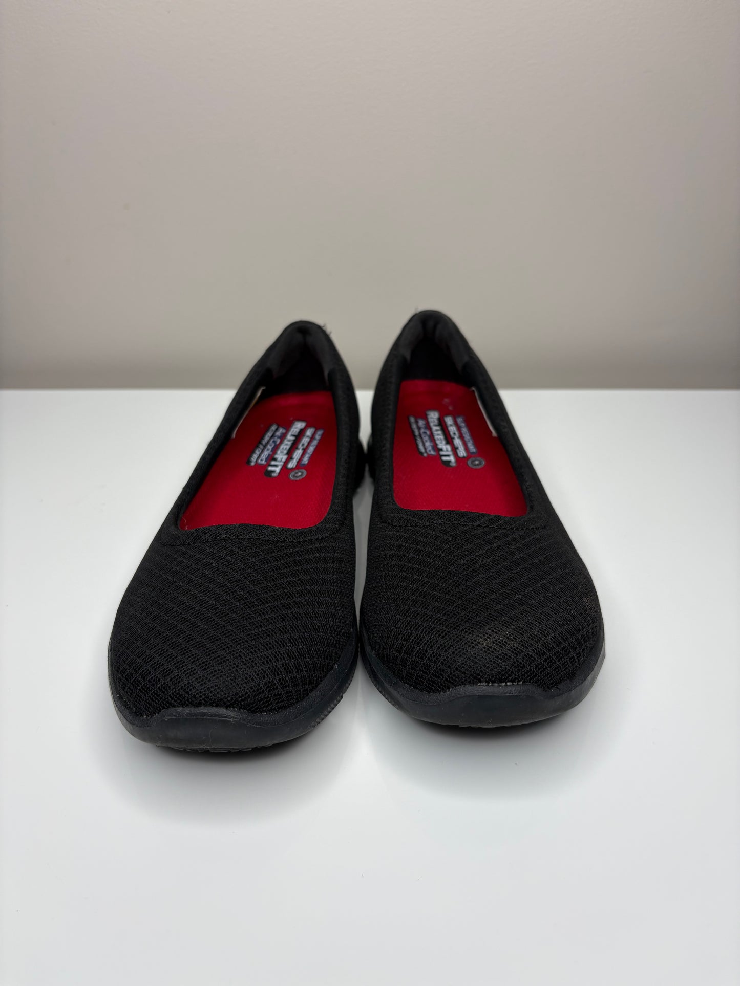 Black Ballet Flat Relaxed Fit Skechers